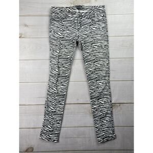 Daang Goodman Tripp NYC Pants Womens Jr Sz 9 Zebra Print Low Rise Stretch Grunge